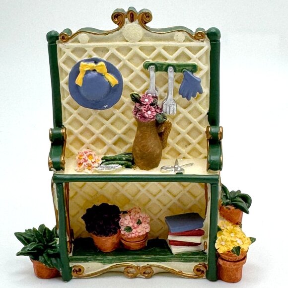 Avon Vtg Victorian Memories Collection Miniature Terrace Set Furniture Bonus Pc - Picture 6 of 16